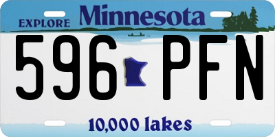 MN license plate 596PFN