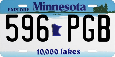 MN license plate 596PGB