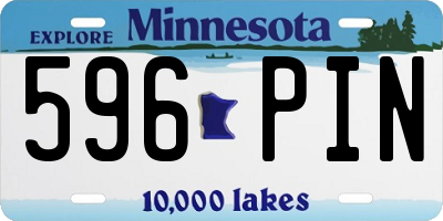 MN license plate 596PIN