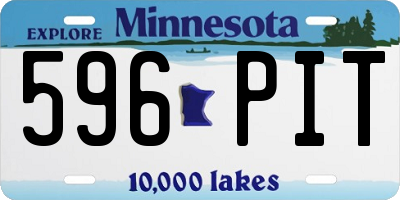 MN license plate 596PIT