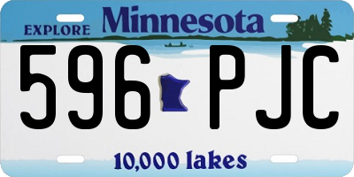 MN license plate 596PJC