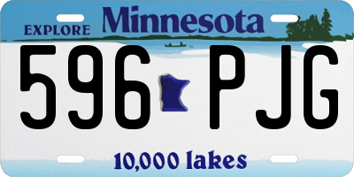 MN license plate 596PJG