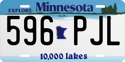 MN license plate 596PJL
