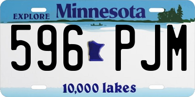 MN license plate 596PJM