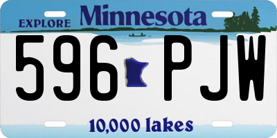 MN license plate 596PJW