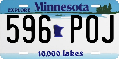 MN license plate 596POJ
