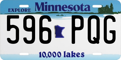 MN license plate 596PQG