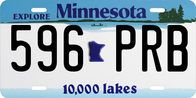 MN license plate 596PRB