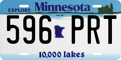 MN license plate 596PRT