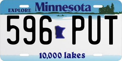 MN license plate 596PUT