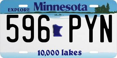 MN license plate 596PYN