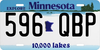 MN license plate 596QBP
