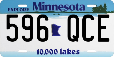 MN license plate 596QCE