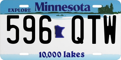 MN license plate 596QTW