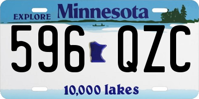 MN license plate 596QZC