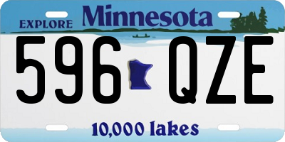 MN license plate 596QZE