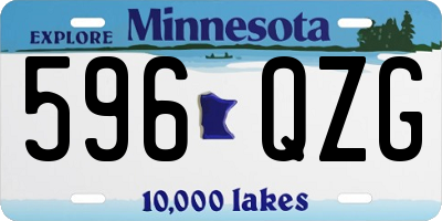 MN license plate 596QZG