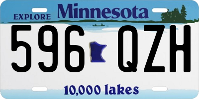 MN license plate 596QZH