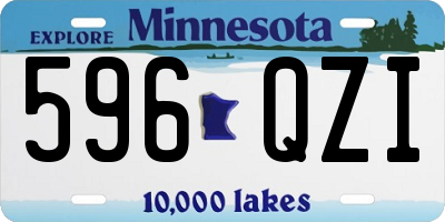 MN license plate 596QZI