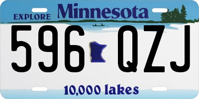 MN license plate 596QZJ