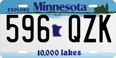 MN license plate 596QZK