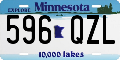MN license plate 596QZL