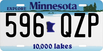 MN license plate 596QZP