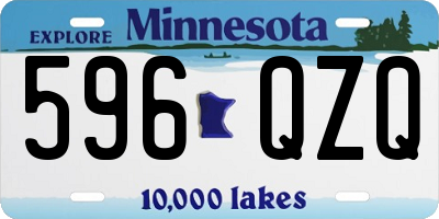 MN license plate 596QZQ