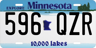 MN license plate 596QZR