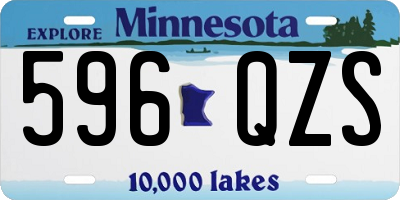 MN license plate 596QZS