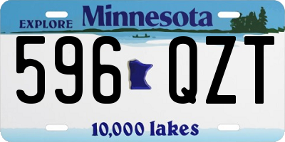 MN license plate 596QZT