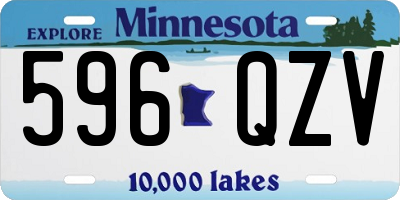 MN license plate 596QZV