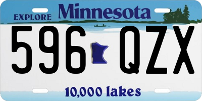 MN license plate 596QZX