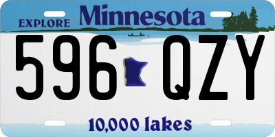 MN license plate 596QZY