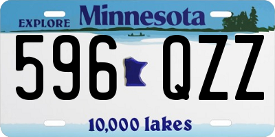 MN license plate 596QZZ