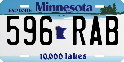 MN license plate 596RAB