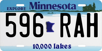 MN license plate 596RAH