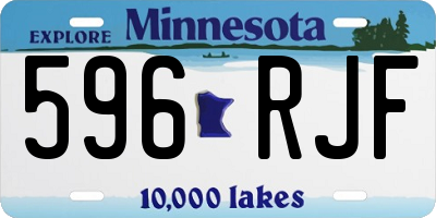 MN license plate 596RJF