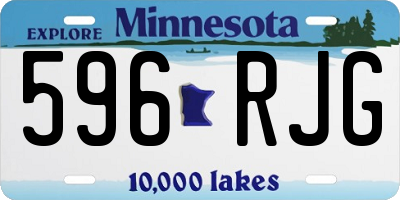 MN license plate 596RJG
