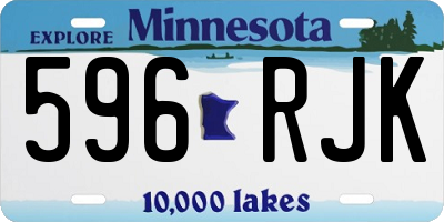 MN license plate 596RJK