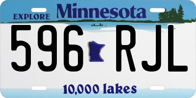 MN license plate 596RJL