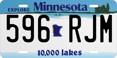 MN license plate 596RJM