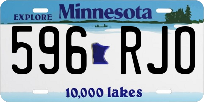 MN license plate 596RJO