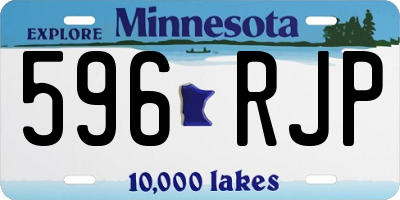 MN license plate 596RJP