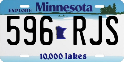 MN license plate 596RJS