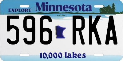 MN license plate 596RKA