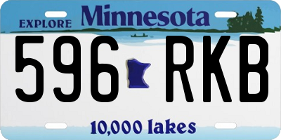 MN license plate 596RKB