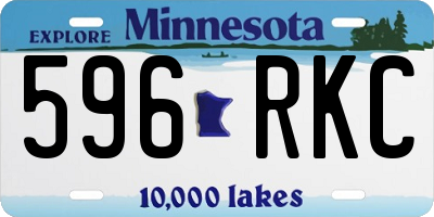 MN license plate 596RKC