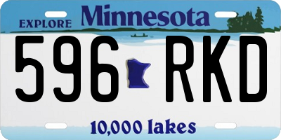 MN license plate 596RKD
