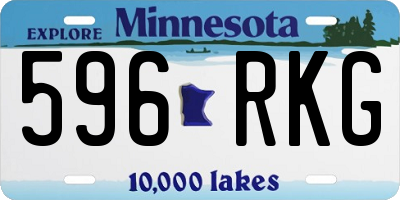 MN license plate 596RKG